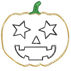 Stickdatei- Halloween Doodle Kürbis 1